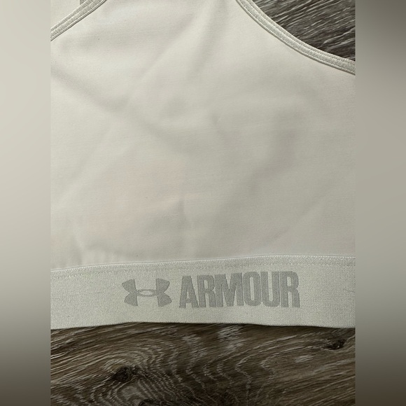 Under Armour Sports Bra Compression Support Mid-Impact Size Large White - Picture 4 of 6
